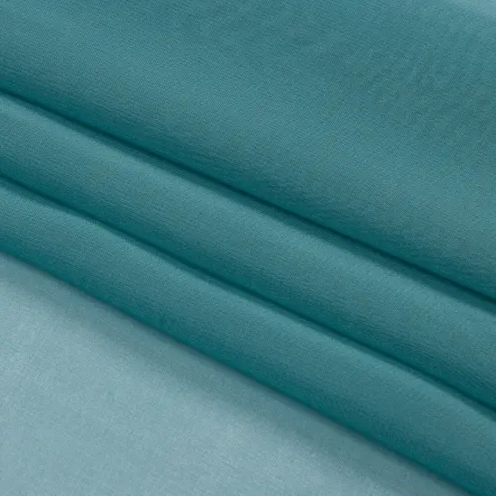 1 Yard Colonial Blue Silk Chiffon Lightweight Sheer Fabric for Fluid Garments, 44 Inches Wide {4}