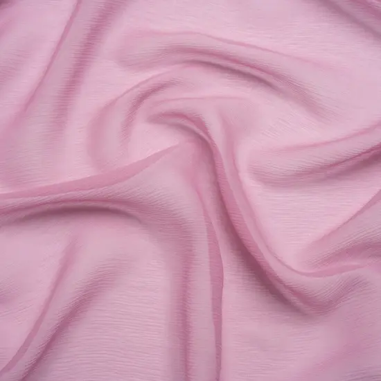 1 Yard Regal Orchid Crinkled Silk Chiffon Fabric Sheer Lightweight Material, 43 Inches Wide {1}