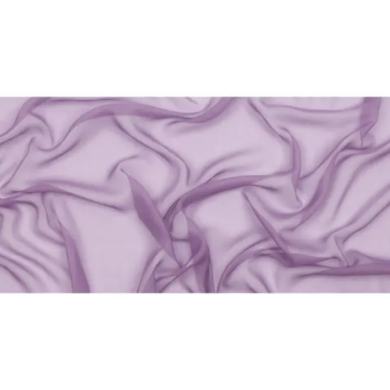 1 Yard Dusk Mauve Premium Silk Chiffon Solid Lightweight Fabric 44 Inch Width {3}