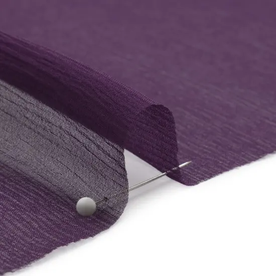 1 Yard Blackberry Crinkled Silk Chiffon Premium Collection 43 inch Width {2}