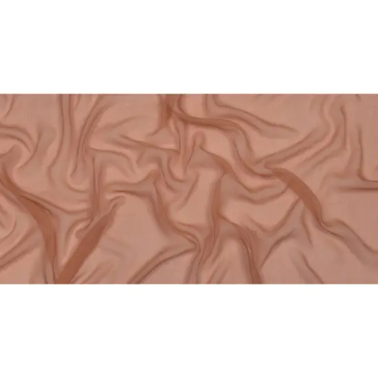 1 Yard Blush Crinkled Silk Chiffon 52" Wide Sheer Fabric for Scarves, Blouses & Overlays {3}