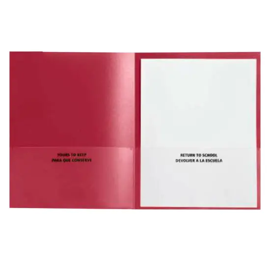 School Smart Take Home Folder, Red, Set of 24 {4}