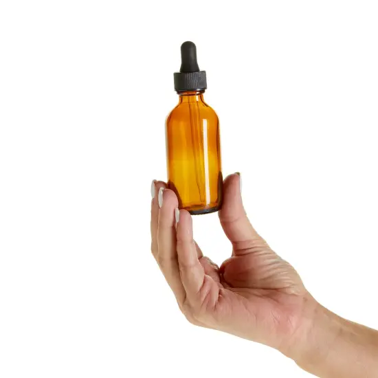 30-Pack 2oz Amber Glass Bottles with Dropper Dispenser and 6 Funnels for Essential Oils, Travel, Perfumes, Liquids, Hair and Body Oils (36 Total Pieces, 60ml) {6}