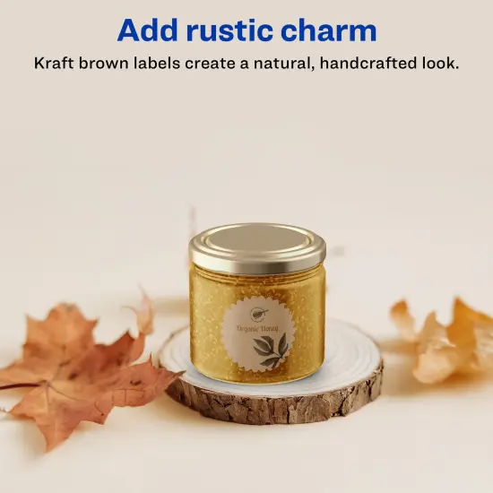 Avery Kraft Brown Starburst Labels with Sure Feed, 3" {2}