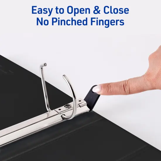 Avery Heavy-Duty View 3 Ring Binders, 2 Inch One Touch Slant Rings, 530-Sheet Capacity, DuraHinge, 2.8 Inch Wide Spine, Customizable Clear Cover and Spine, Assorted Bright Colors (4-Pack of 79636) {3}