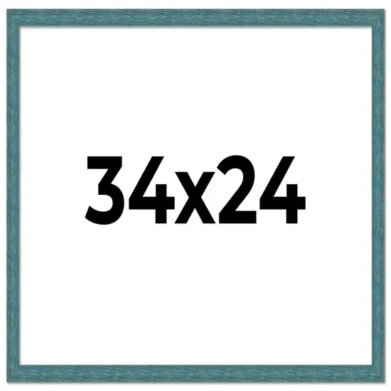 Simple Blue Picture Frame - UV Acrylic, Backing Board, Hanging Hardware Included {1}