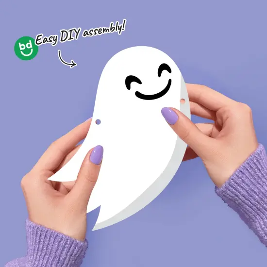 Big Dot of Happiness Jack-O'-Lantern Halloween Garland Banner, Party Decor Backdrop, 30 Feet of Cord, 15 Paper Ghost, Pumpkin, and Black Cat Shapes {4}