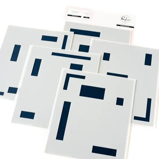 Pinkfresh Studio Stencils 4.25"X5.5" 5/Pkg-Modern Rug {1}