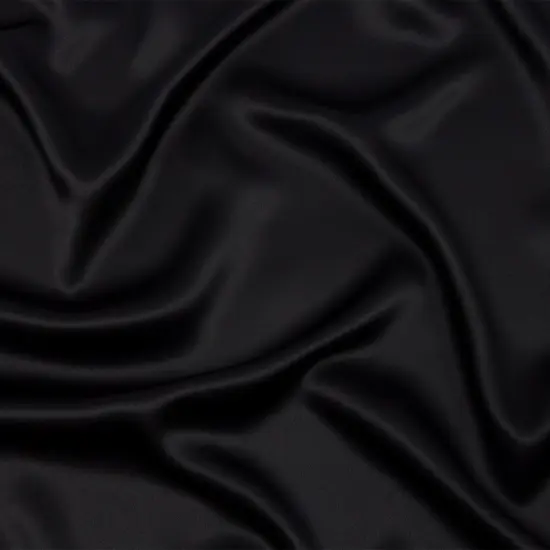 1 Yard Black Silk Charmeuse Fabric Premium Collection 44 inch Width {2}