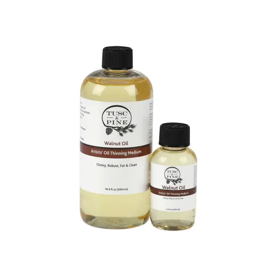 Tusc & Pine Walnut Oil for Painting - Professional Artists' Paint Medium, Increase Sheen, Slows Drying Time, Solvent Free Thinner, Refined in Small Batches in North Carolina {2}
