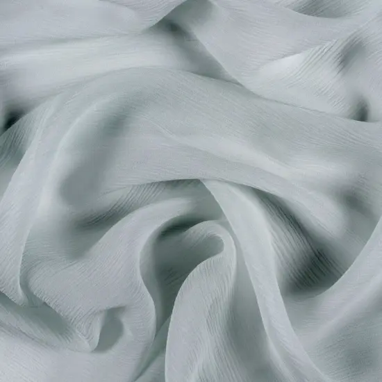1 Yard Morning Mist Crinkled Silk Chiffon Fabric for Elegant Apparel, 43 Inches Wide {1}