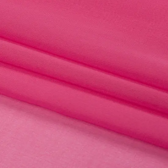 1 Yard Carmine Rose Silk Chiffon Lightweight Sheer Fabric for Dress Scarves, 44 Inches Width {4}