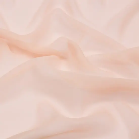1 Yard Pale Blush Silk Chiffon 44" Wide Sheer Fabric for Dresses, Scarves & Overlays {1}