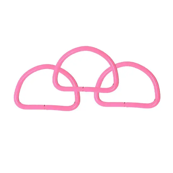 Metal D Ring 1 Inch Hot Pink Plated Loop Ring {1}