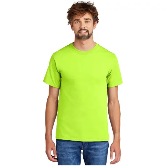 JERZEES&reg; Dri Power Ringspun Short Sleeve Crewneck T-Shirt Safety green {1}