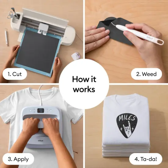 Cricut Value Glitter Iron-on - Silver - 10 in x 8 ft (1) {6}