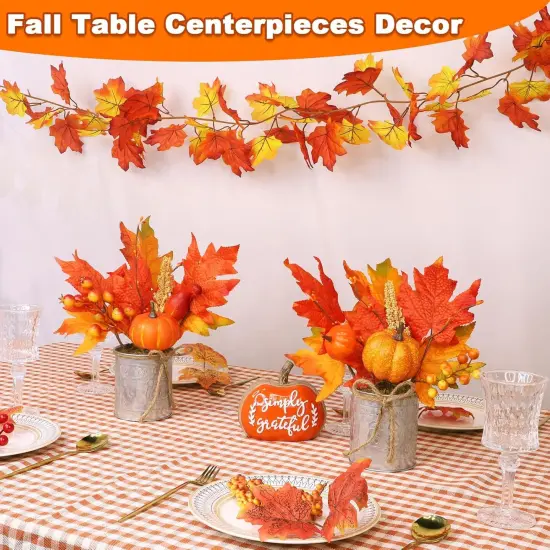 2 Pack 12" Fall Decor Fall Centerpiece Table Decorations {3}