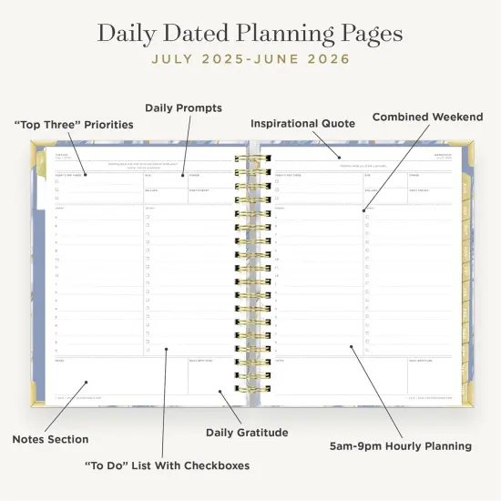 Premium 2025-2026 Daily Planner (Azure) {4}