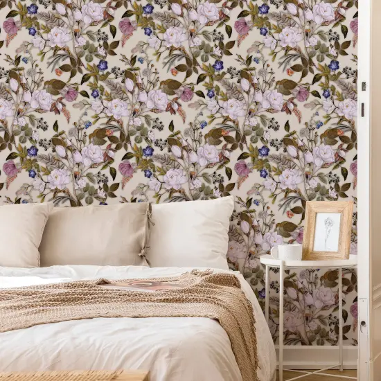 Transform English Garden Pink Peel & Stick Wallpaper {1}