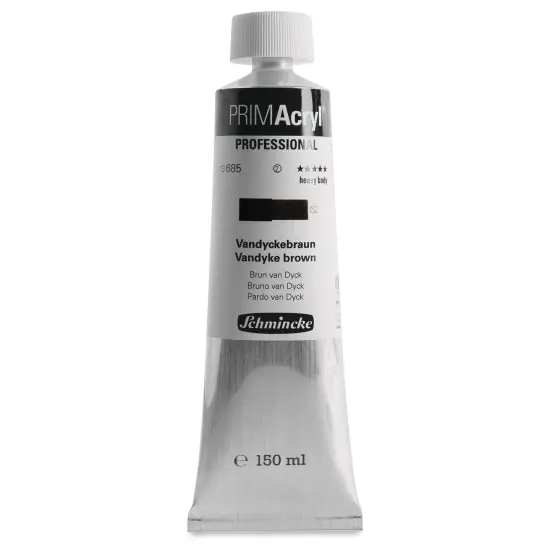 Schmincke Primacryl Professional Acrylic Paint - Vandyke Brown, 150 ml Tube {1}
