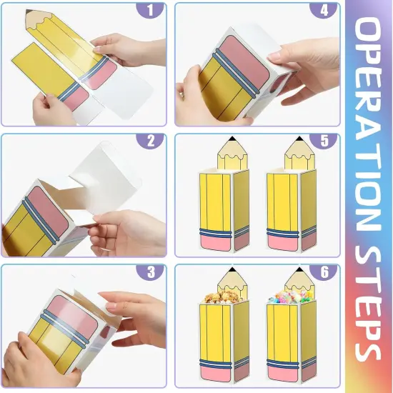 50 Pcs Pencil Gift Boxes Back to School {3}