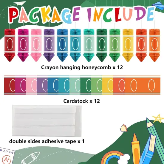 Back to School Decorations Hanging Honeycomb Tissue Paper {2}