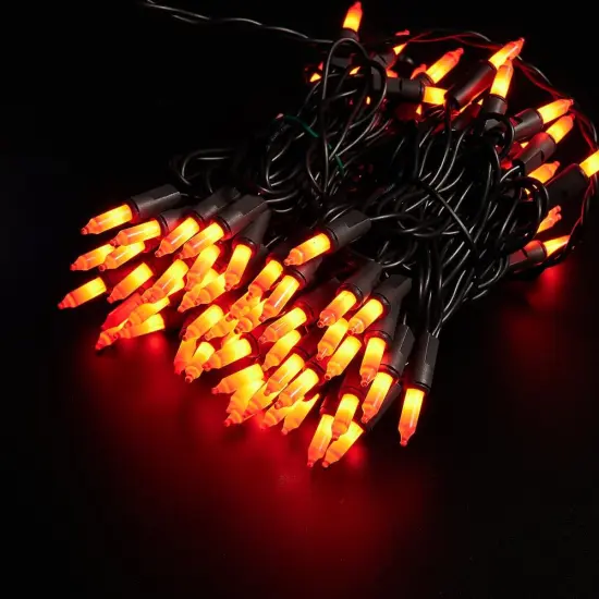 Halloween Lights 100 Counts Black Wire Connectable of Lighting String {1}