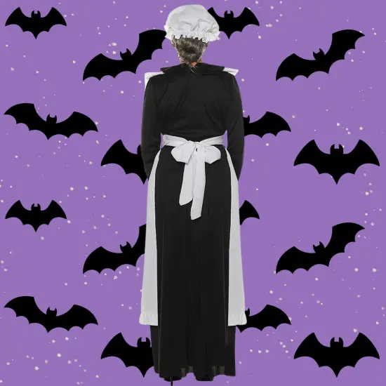 Old Maid Adult Costume with Full Length Dress and Apron {4}