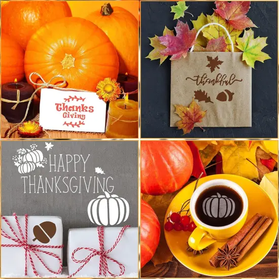 20 Pieces Fall Cookie Stencil Autumn Cake Templates Small Fall Stencil {6}