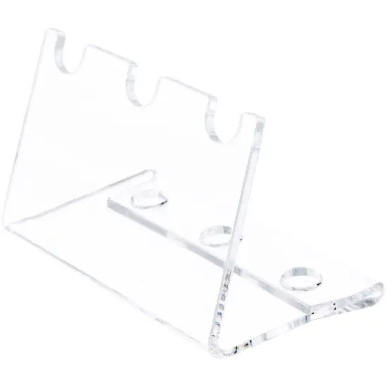Plymor Clear Acrylic 3 Closed Pen or Pencil Display Holder, 2.5" H x 4.25" W x 2.5" D {1}
