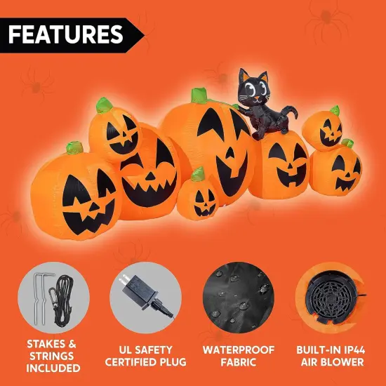 8 Pcs - 10 FT Long Halloween Inflatables Outdoor Decorations {4}