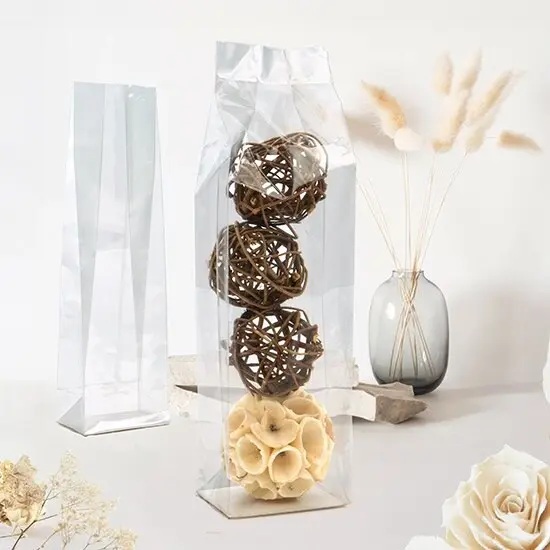 Heat Sealable Flat Bottom Gusset Bags w/Paper Insert 2 3/4" x 2" x 10" 100 pack FGPBH17 {1}