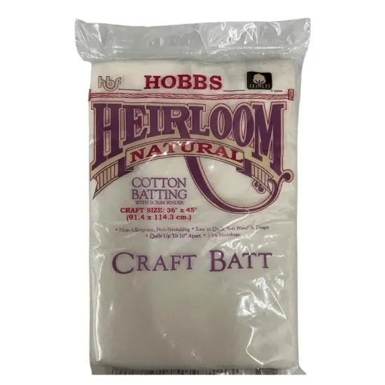 Hobbs Heirloom 100% Cotton Batting Package {1}