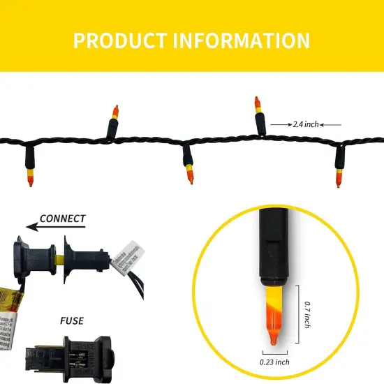 Halloween Orange Lights String Outdoor 100 {2}