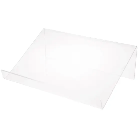 Plymor Clear Acrylic Slightly Elevated Book Display Stand with 1.75" Ledge, 15" W x 10" D x 5" H {1}