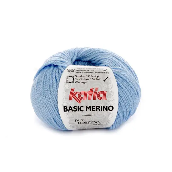 Katia Basic Merino Superwash Yarn Light blue/blue {1}