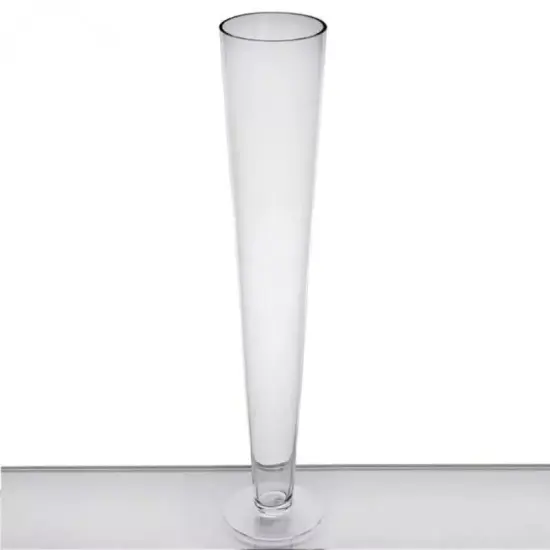 4 pcs 28" tall Trumpet Clear GLASS VASES Wedding Party Centerpieces {1}