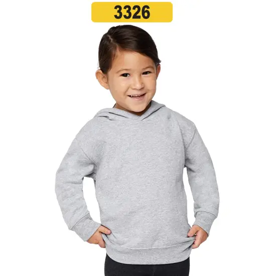 Toddler Pullover FleeceTurtle Neck Long Sleeve Hoodie Granite heather {3}