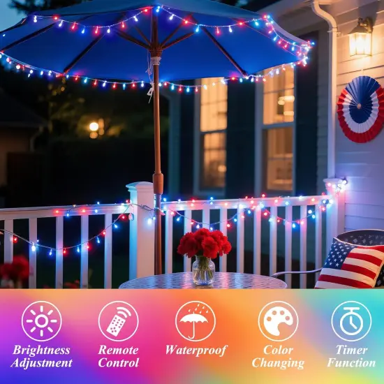 300 LED Color Changing Christmas String Lights - 35 Colors, 98FT {5}
