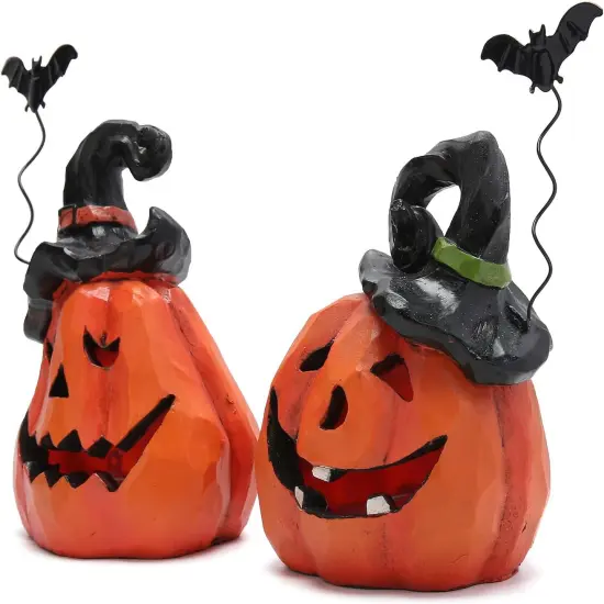 Halloween Resin Pumpkin Duo Set - Orange 2 SET {3}