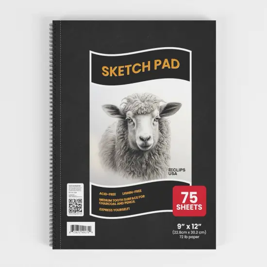 Sketch Book Spiral 9x12 in Poly Cover &ndash; 75 Sheets &ndash; 24 Count {2}