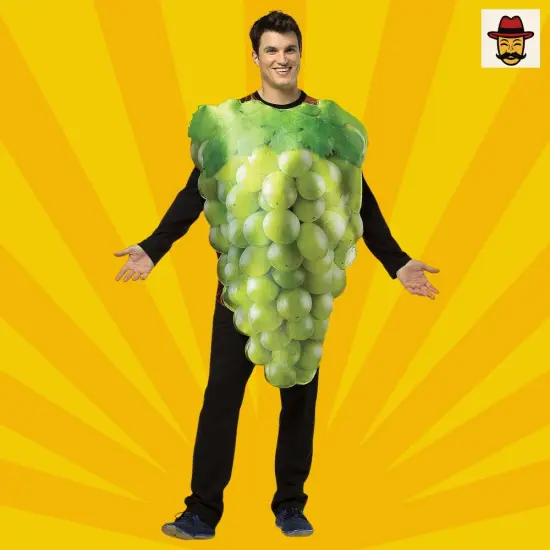 Green Grapes Costume Funny Fruit Tunic One Pieces Halloween Party Outfit {1}