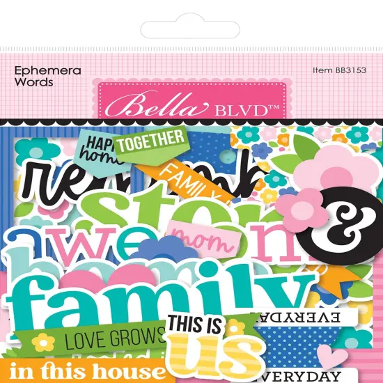 Bella Blvd Cardstock Ephemera-Words, Love Grows Here {1}