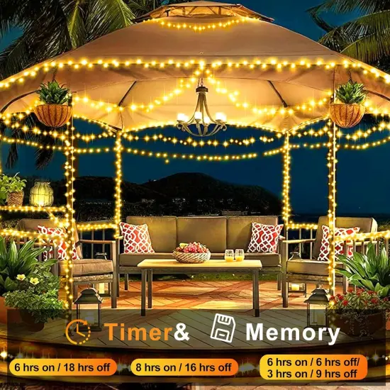 403FT 1000 LED Christmas String Lights with 8 Modes - Warm White {4}