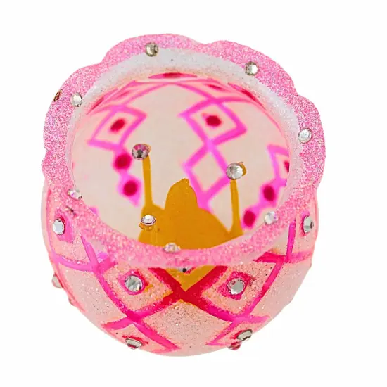 Metzler Bros. 3.5 Inch Flower 1 Christmas Tree Ornament , Christmas Decor Tulip Shaped Translucent Pink {4}