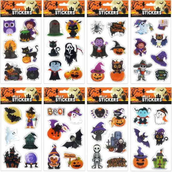 8 Sheets Halloween Gel Clings {1}