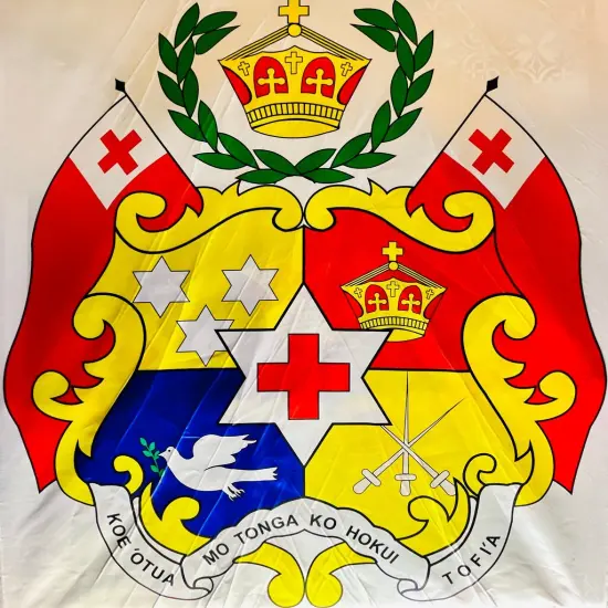 1 Panel Tongan Seal Fabric White Satin & Black Polyester Polynesian Design for Home Accents 60/68 Inches Wide {1}