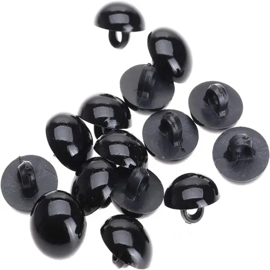 100Pcs Black Plastic Safety Eyes - 12.5mm {1}