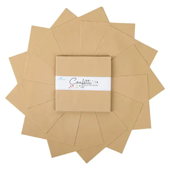 Confetti Cotton 10" Square Pack (Layer Cake / 10" Stacker) in Palomino byfor Riley Blake (10-120-PALOMINO-42) {3}