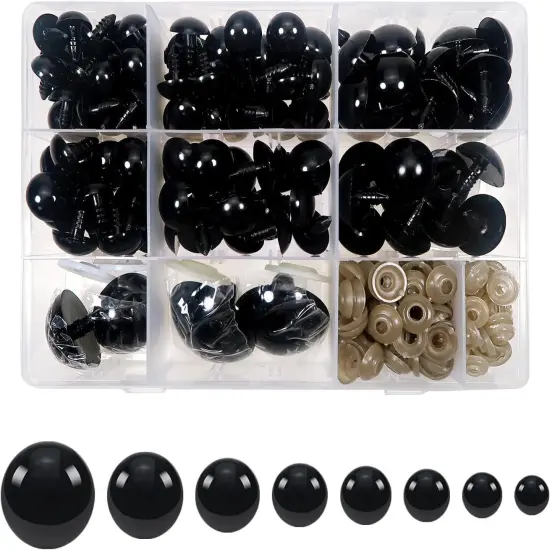 150pcs Large Safety Eyes Crafts Doll Eyes with Washers 14mm to 40mm {1}